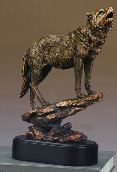 Wolf Of Rocks Sculpture 12" High